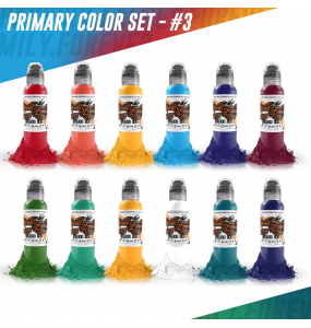 World Famous Tattoo Ink "12 Color Primary Set" #3