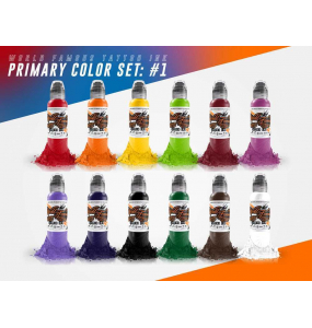 World Famous Tattoo Ink "12 Color Primary Set" #1