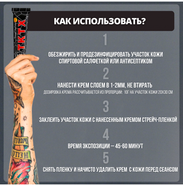 TKTX 40% Black - Охлаждающий крем 10г. TKTX 40% Black - Охлаждающий крем 10г.