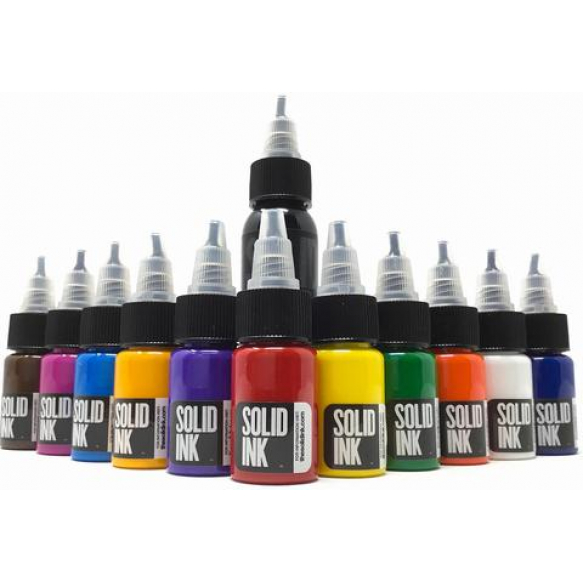 SOLID INK "1/2oz 11 Colors + 1oz Black Mini Travel Set"