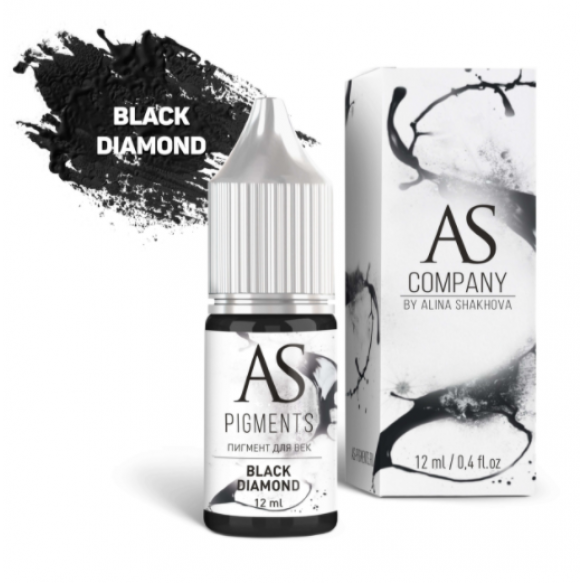 AS Company (Alina Shakhova) - пигмент для татуажа век Black diamond (Черный алмаз)