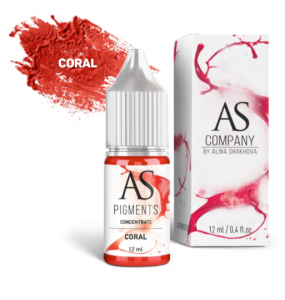 AS Company (Alina Shakhova) - пигмент-концентрат для татуажа губ «Coral» (Коралл)