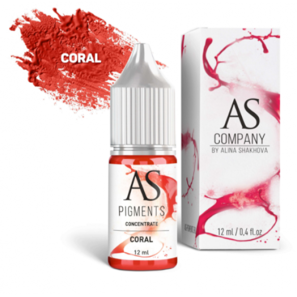 AS Company (Alina Shakhova) - пигмент-концентрат для татуажа губ «Coral» (Коралл)