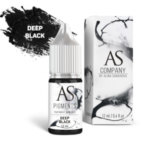 AS Company (Alina Shakhova) - пигмент для татуажа век Deep black (Глубокий черный)