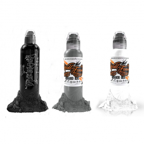 World Famous/TattooPRO - Set BLACK & WHITE