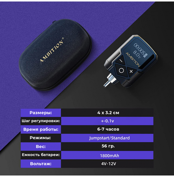 Блок питания беспроводной AMBITION KUARK Short RCA Блок питания беспроводной AMBITION KUARK Short RCA