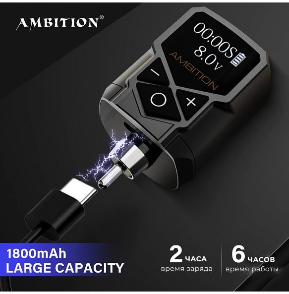Блок питания беспроводной AMBITION KUARK Short RCA Блок питания беспроводной AMBITION KUARK Short RCA